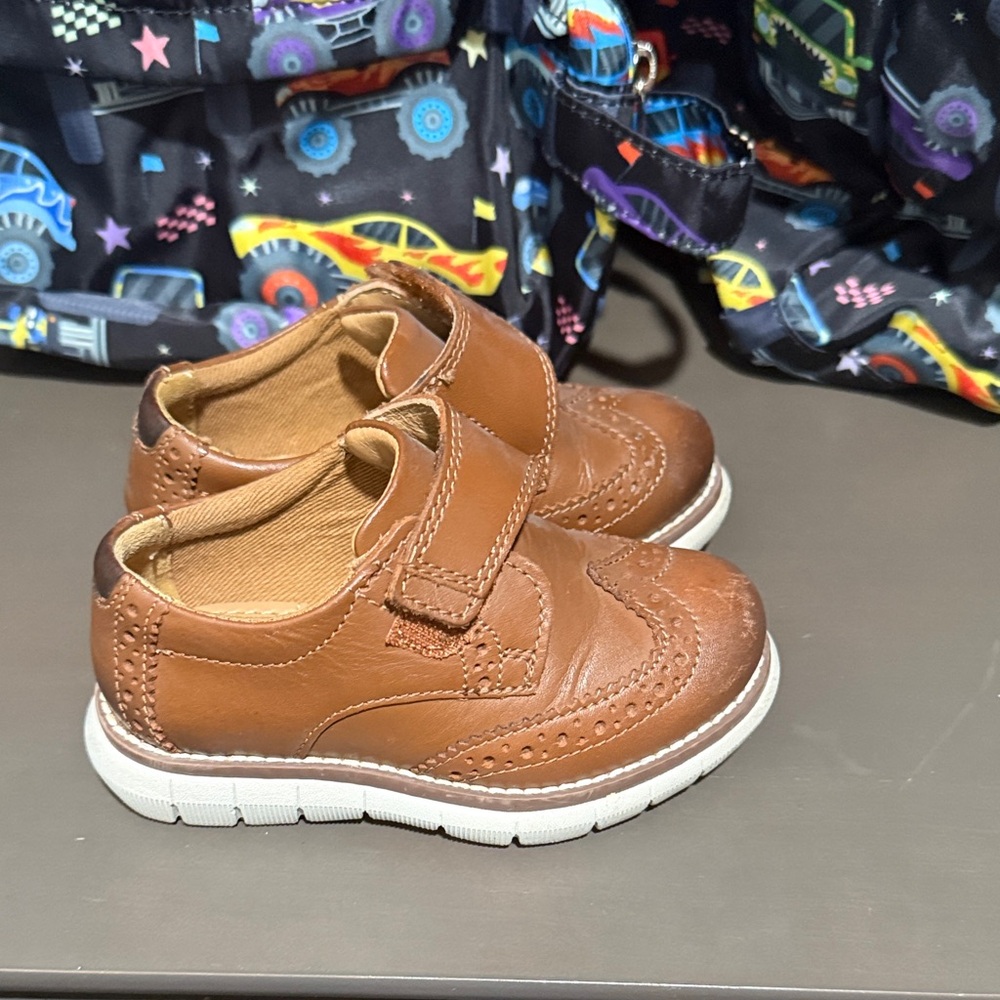 Brown Kids Shoes with Strap